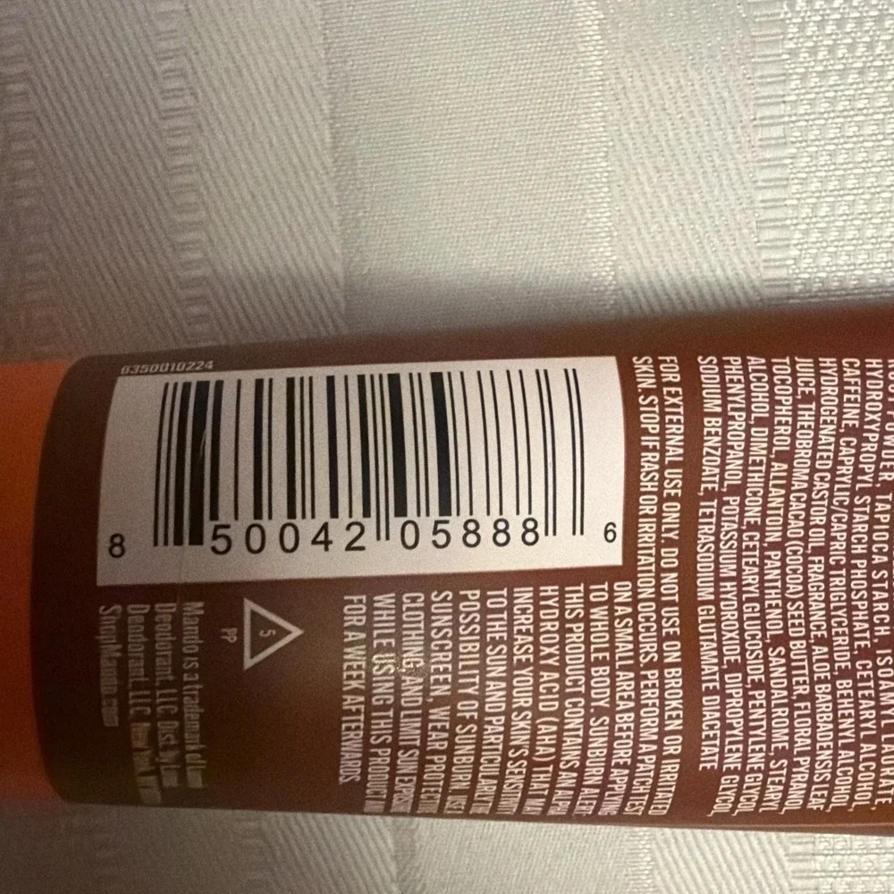 Mando Whole Body Deodorant Invisible Cream Bourbon Leather 2.2oz
